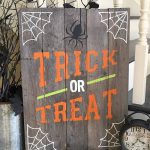 Trick or Treat Wooden Halloween Sign