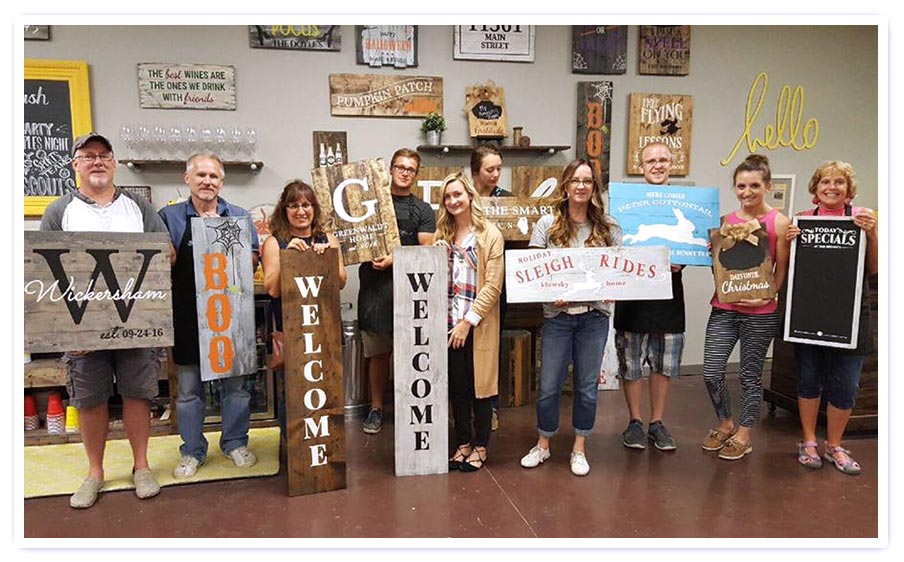 private-wood-sign-workshop Private Events & Parties for Adults