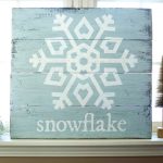 Winter Snow Flake Wooden Signs