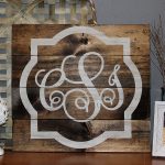 Large Monogram Cursive - 24x24 Wood Sign