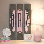 Monogram Trio 3 (Girl) - 6x32 Wood Sign