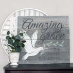 Amazing Grace - 24x24 Wood Sigh