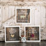 Farm Trio 14x14 Framed Wood Sign