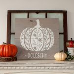 Ornate Pumpkin - 24x24 Wood sign