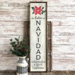 Feliz Navidad Porch - 14x50 Framed Wood Sign