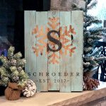 Winter Monogram - 20x24 Wood Sign