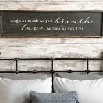 Laugh as Much as You Breathe - 14x50 Framed Wood Sign