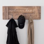 Welcome Home Coat Rack - 12x32 Wood Sign