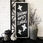 Welcome Ghosts and Ghouls - 14x34 Framed Wood Sign