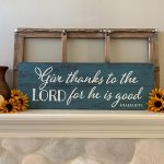 Give Thanks to the Lord - 12x32 Wood Sign