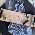 Swirl Tray - 12x36 Wood Tray