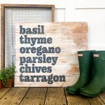 Herb Names List - 24x24 Wood Sign