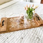 KITCHEN - Whimsical Floral Wood Tray - 12x24