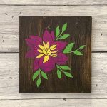 Flower with Leaves - 12x12
