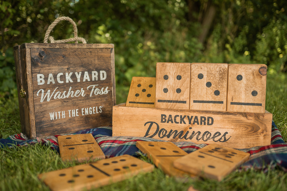 Classic Giant Wooden Blocks Tower Stacking Game, Outdoors Yard Game by Hey!  Play!