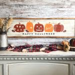 Happy Halloween Pumpkins - 14x50 Framed