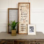 We Love Because - 14x34 Framed