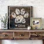 Ornate Paw Print - 24x24