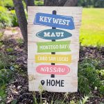 Travel Destinations Sign - 16x30