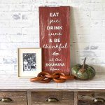 Eat Pie Drink Wine - 12x24