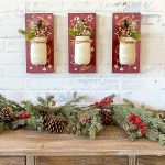 Holiday Pattern Mason Jar Trio - 6x12