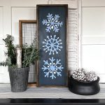 Three Snowflakes - 14x34 Framed