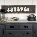 Winter Wishes Snowmen - 14x50 Framed