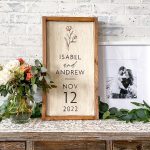Flower Wedding Date - 14x26 Framed