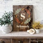 Leaves Wreath Monogram - 20x24