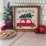 Falalala Tree Car - 14x14 Framed