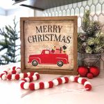 Merry Christmas Truck - 14x14 Framed