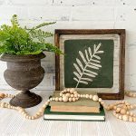 Boho Leaf - 14x14 Framed