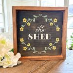 She Shed Wreath - 14x14 Framed