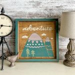 Boho Adventure Mountain - 14x14 Framed