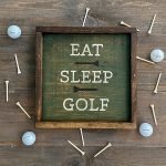 Eat Sleep Golf - 14x14 Framed