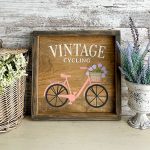 Vintage Bicycle - 14x14 Framed