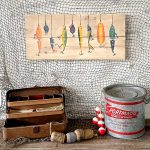 Hanging Fishing Lures - 12x24