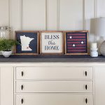 Bless This Home Stars & Stripes Trio - 14x14 Framed