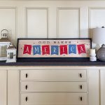 God Bless America Banner - 14x50 Framed