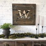 Flourish Border Monogram Clock - 24x24