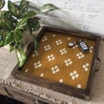 Dot Hatch Pattern Tray - 14x14 Framed