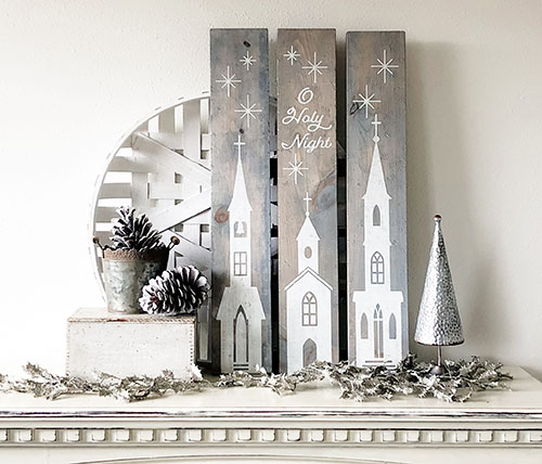 CHRISTMAS Church Trio 6x32