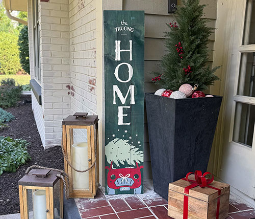 Truck Home 12x48 Porch Sign