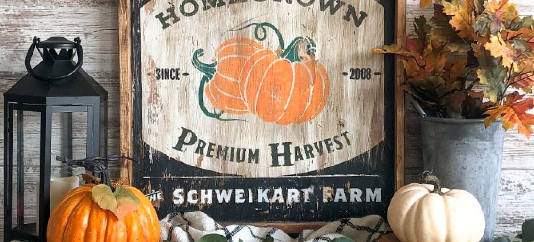 Premium Harvest Pumpkin – 22×22 Framed